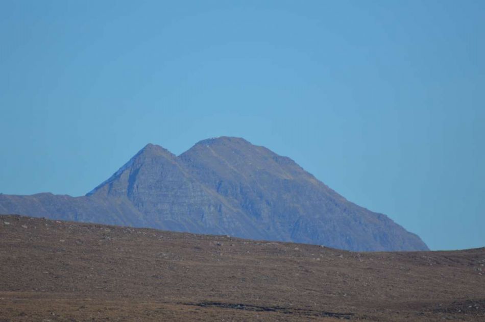 Distant view of Beinn Bhreac from the house